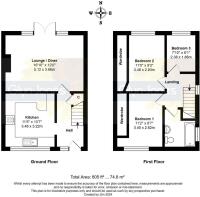 Floorplan - 90 Oakcroft Gardens, Littlehampton, BN