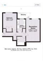 Indicative floor plan of a 1 bed at Elton