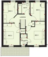 second floor plan of the Wallasea housetype
