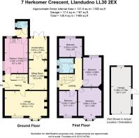 Floor Plan - 7 Herkomer Crescent, Llandudno LL30 2