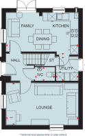 Hadley ground floor plan at Barum Knoll