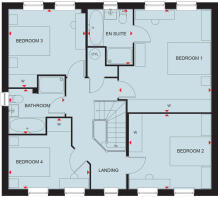 First floor floorplan of The Chelworth