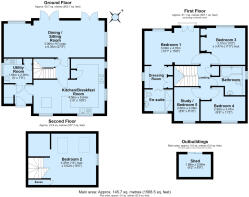 2 Barnfield, East Allington - all floors.JPG
