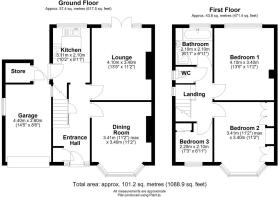 Floorplan -13 Ashbourne Grove, Sheffield - all flo