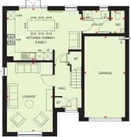 Ground floor plan of our 4 bed Hale home