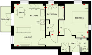 Loughton Apartment floorplan at Kingfisher Park 93 96 99