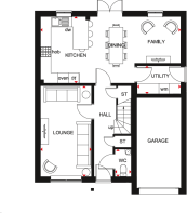 Barratt Homes Ascot ground floor plan