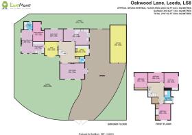 Floorplan with garden and garage
