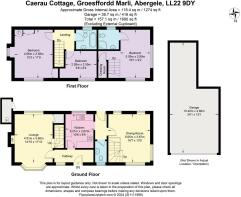 Floor Plan - Caerau Cottage, Groesffordd Marli, Ab