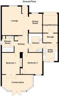 2D Floor Plan 5 Ystad Castell Morfa, Harlech - all