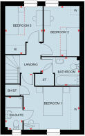 First floor of the 3 bedroom Alder