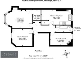 Floorplan of 12 (1F2) Morningside Drive