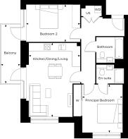 Wren House, Apartment 113 Floorplan