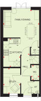 Ground floor plan of our 3 bed Haversham home