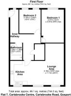 Floor plan Flat 7, Carisbrooke Centre, Carisbrooke