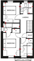 Maidstone First floor plan at Great Oldbury