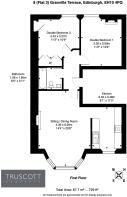 Floorplan of 8 (Flat 3) Granville Terrace
