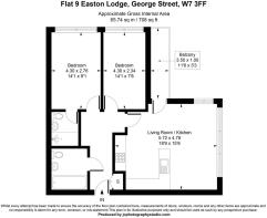 Flat 9 Easton Lodge George Street W7 3FF Floorplan