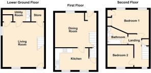 2 Castle Terrace, Dolwyddelan - all floors (1).JPG