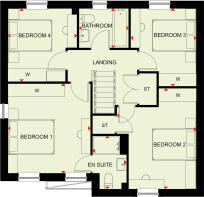 Radleigh first floor plan at highgrove