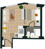 One bedroom Scandi
