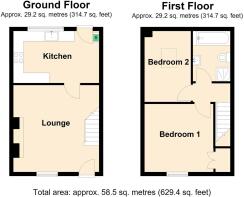 Floor Plan for 17 Seaview Terrace Conwy - Black an