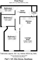 Floor plan Flat 7, 147, Elm Grove. PO5 1LJ.JPG