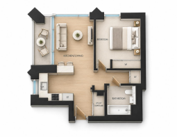 Refined orthographic apartment floorplan.png