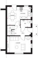 Ground floor plan of the Oakmoor T-type 55