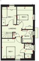 Hopton house type second floor plan