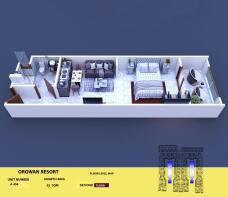 One Bedroom floor pl