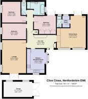 40a Clive Close, Hertfordshire EN6 - floor plan DP