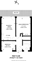 Floorplan area for info only, not for £/sq. ft valuation