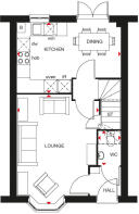 The Kennett ground floorplan DWH Clipstone Park Leighton Buzzard