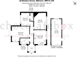 Floor plan for 25 Bredon Grove, Malvern