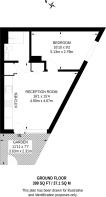 Floorplan area for info only, not for £/sq. ft valuation