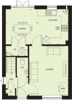 Ground floor plan of our 3 bed Collaton home