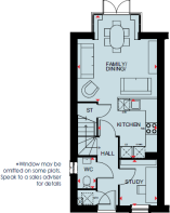 Draycot ground floor plan at Orchards Rise