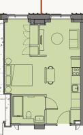 Vita Living Circle Square - Floorplan - Studio (14