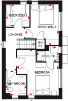 First floor plan of our 3 bed Ennerdale home