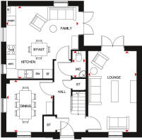 Alderney 4 bed home ground floor plan