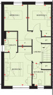 First floor plan of our 3 bed Mewstone home