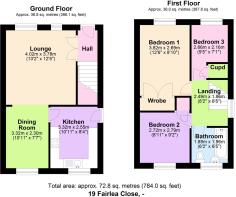 19 Fairlea Close, - floorplan