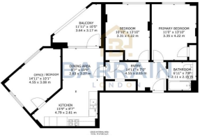 Triangle Apartment Floorplan