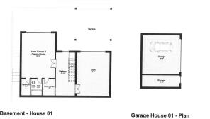 House 1 Basement Floorplan and Detached Double Gar