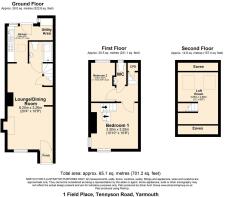 1 Field Place, Tennyson Road, Yarmouth - all floor