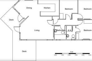 Floor plan of the three-bedroom holiday lodge