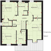 First floor plan of our 4 bed Radstock home