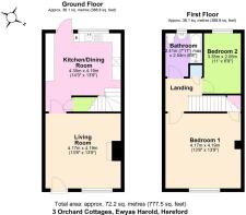 Floor Plan 3 Orchard Cottages, Ewyas Harold HR2 0E