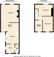 2D Floor Plan 5 Llugwy Terrace, Capel Curig - all